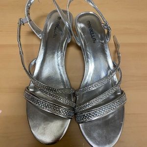 Silver Sparkly Wedges